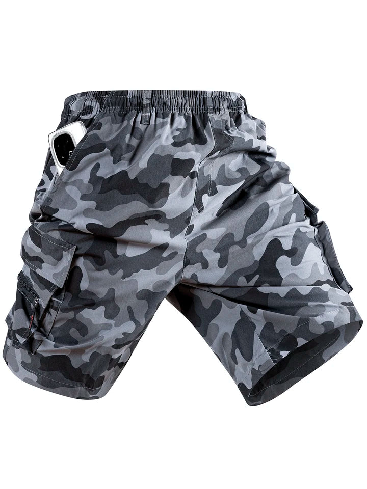 Men's Multi-Pocket Camouflage Cargo Shorts