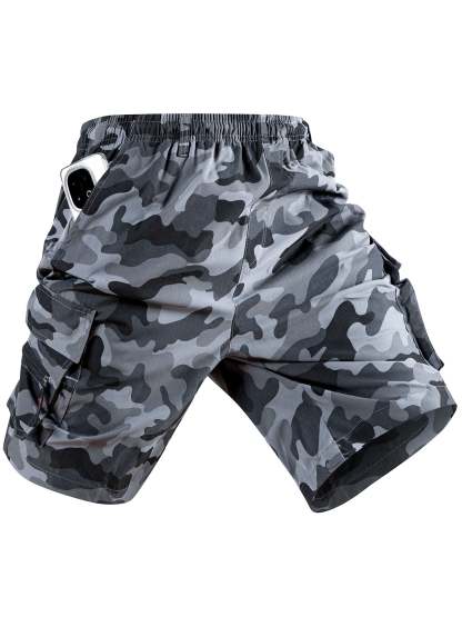 Men's Multi-Pocket Camouflage Cargo Shorts