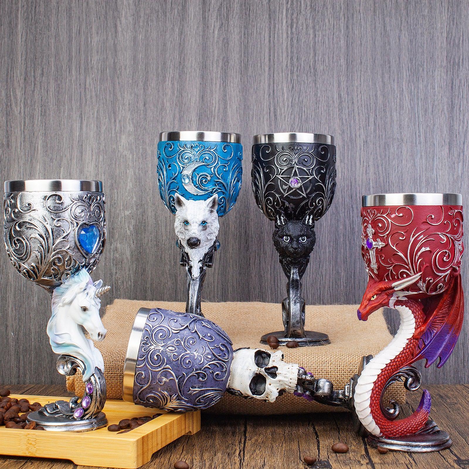 Spirit animals Wine Goblet Witch Wine Cup-MoonChildWorld