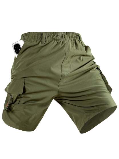 Men's Multi-Pocket Camouflage Cargo Shorts