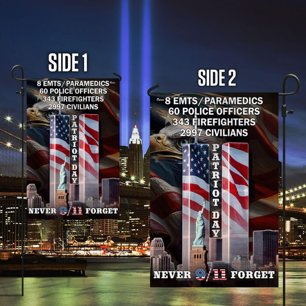 Never Forget Patriot Day Eagle American Flag