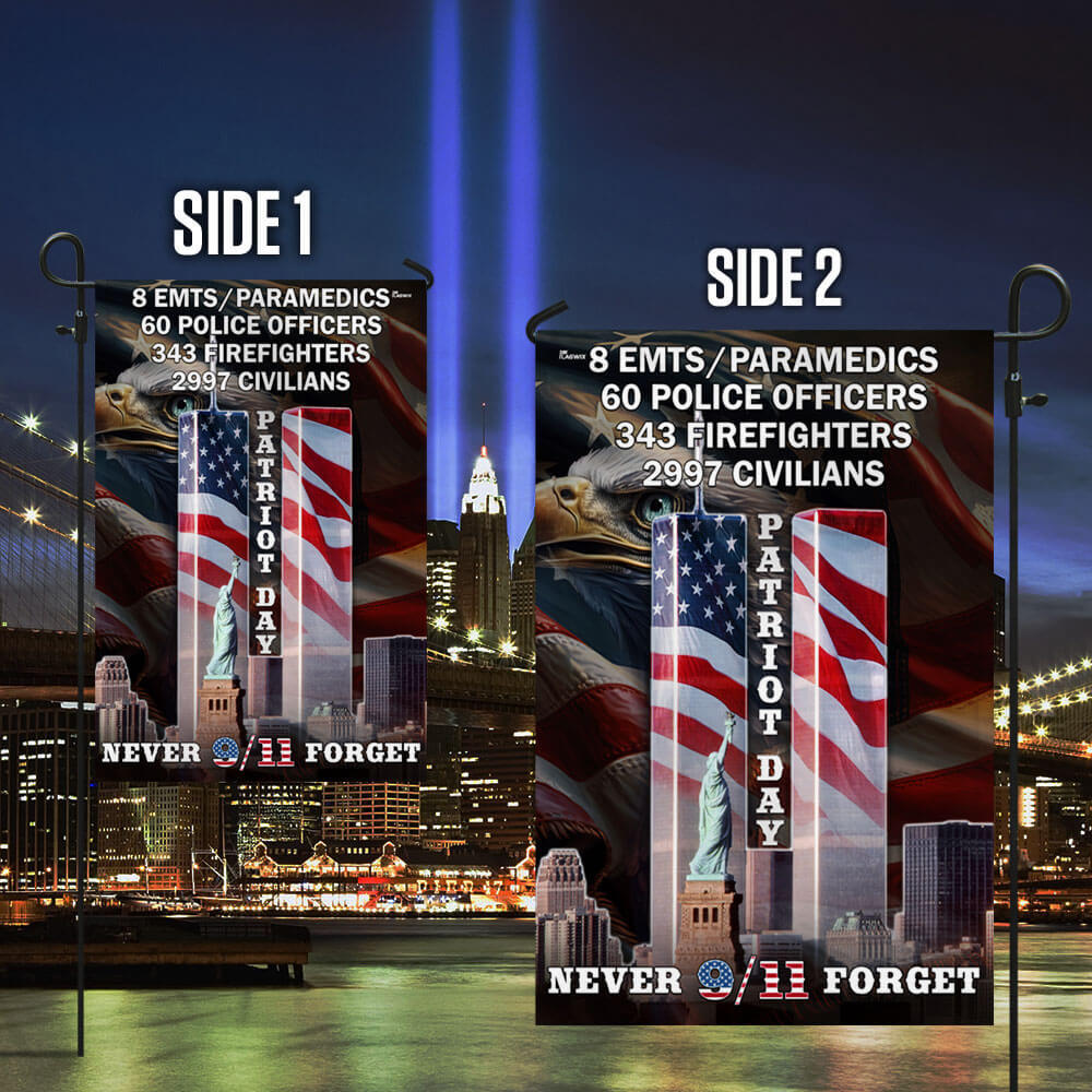 Never Forget Patriot Day Eagle American Flag
