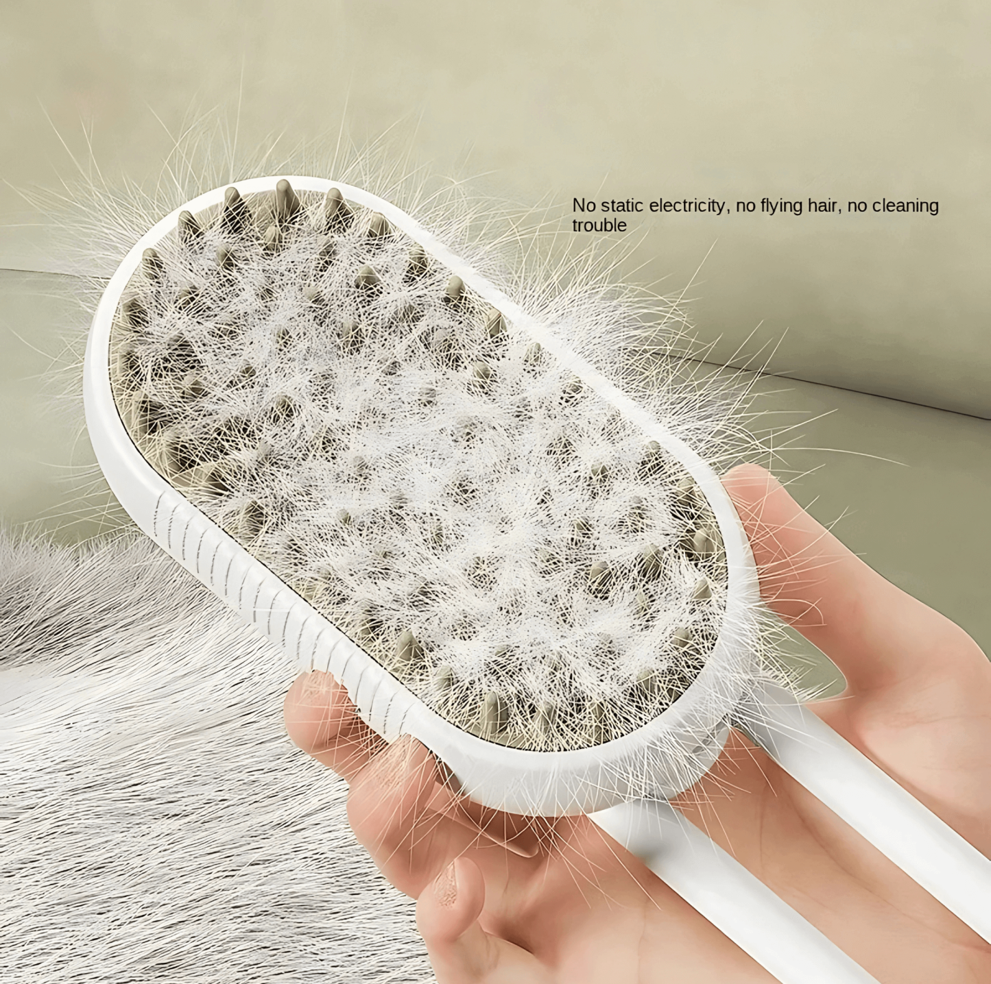 Durable pet hair detangler and skin-safe massage comb