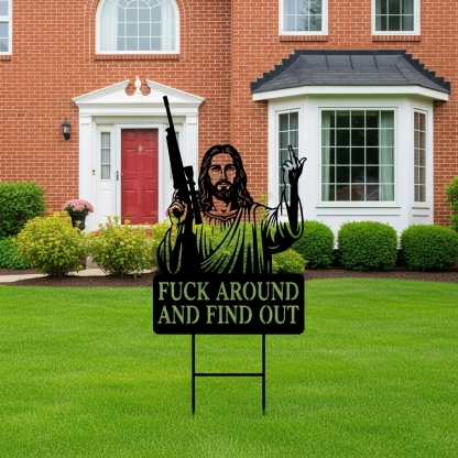 Bigfoot Middle-Finger Yard Sign: Your Hilarious & Badass Lawn Guardian 🦍💥
