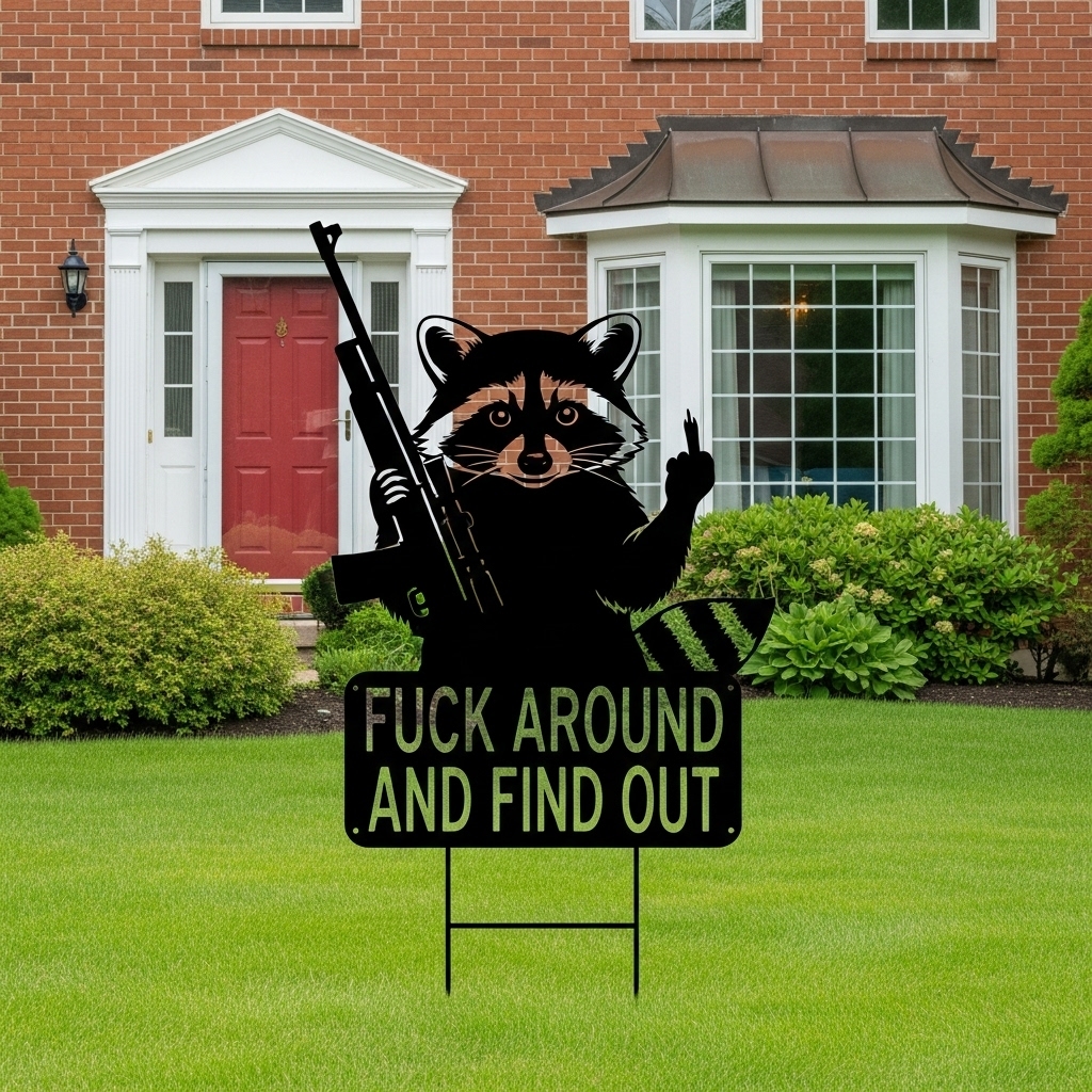 Bigfoot Middle-Finger Yard Sign: Your Hilarious & Badass Lawn Guardian 🦍💥