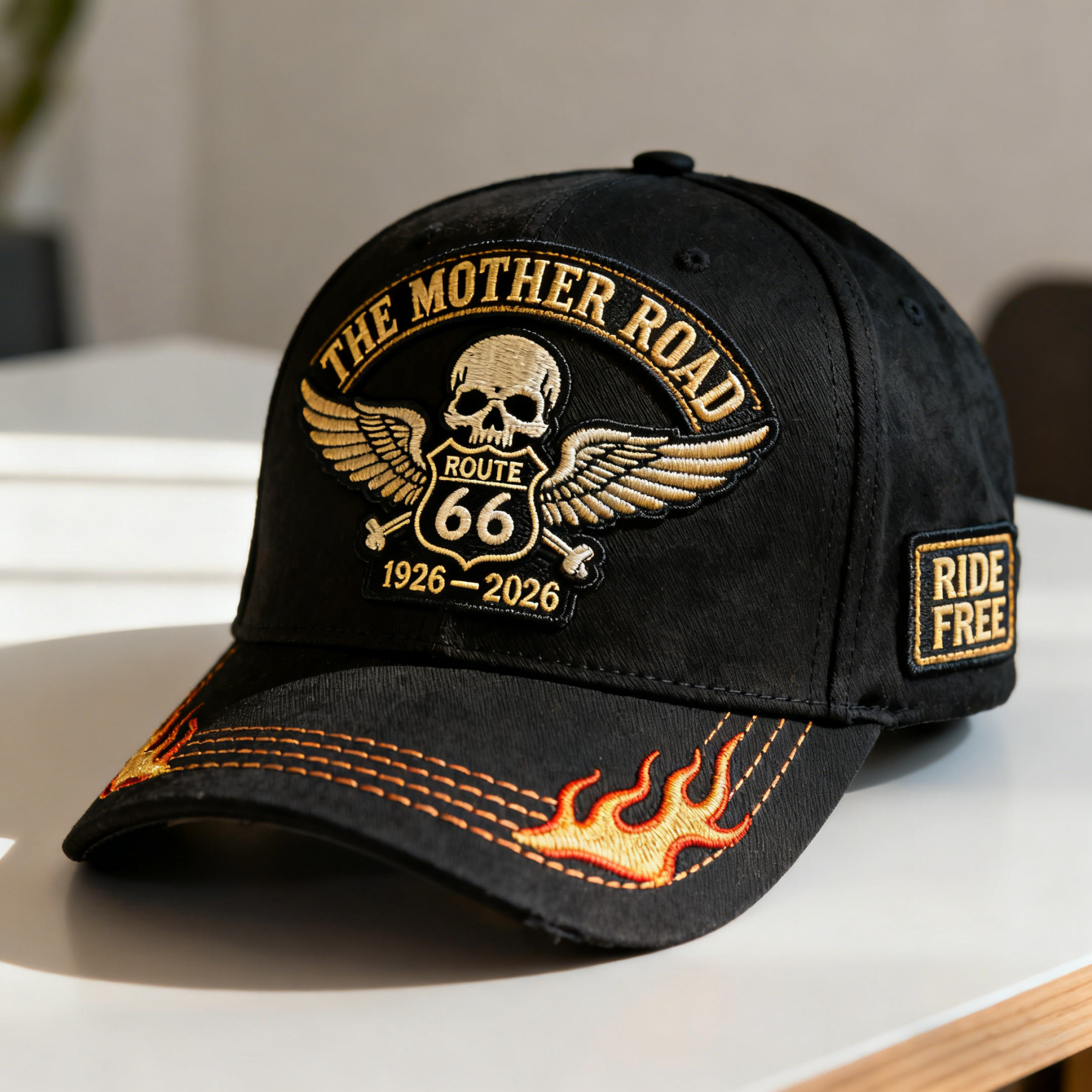 Route 66 Centennial Tribute Hat – 1926–2026 Vintage Road Warrior Cap
