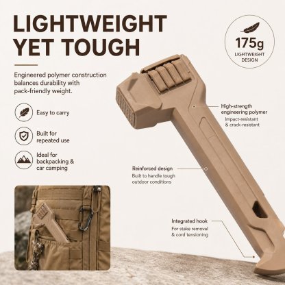 Tactical Multi-Functional Tent Hammer