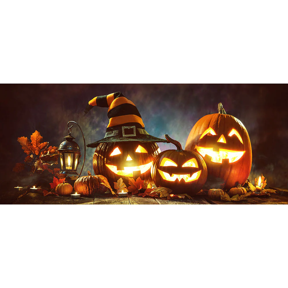 Scary Halloween Pumpkins Garage Door Banner Mural