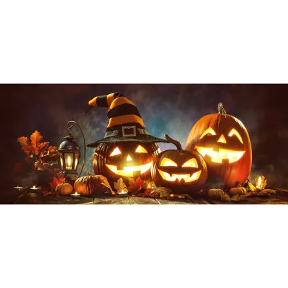Scary Halloween Pumpkins Garage Door Banner Mural