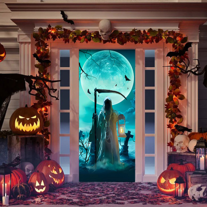 A-Reaper Graveyard Halloween Door Set Decoration