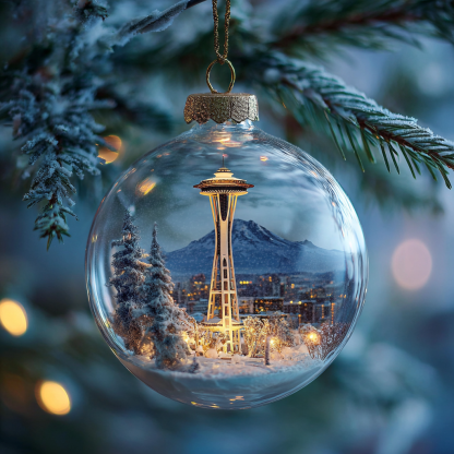 American Landmark Christmas Ornaments