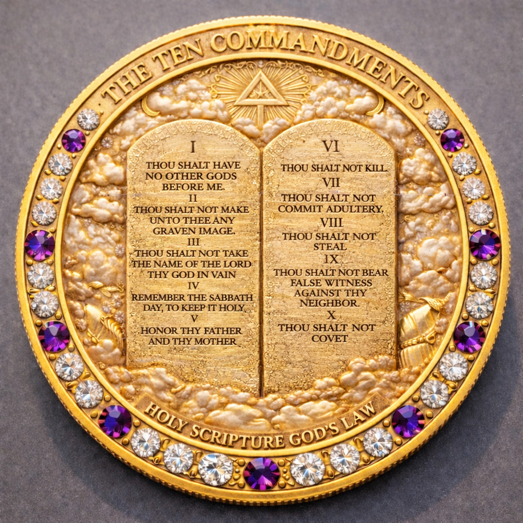 🏆Flash Sale 60% OFF - Jesus Christ & The Ten Commandments Commemorative Coin