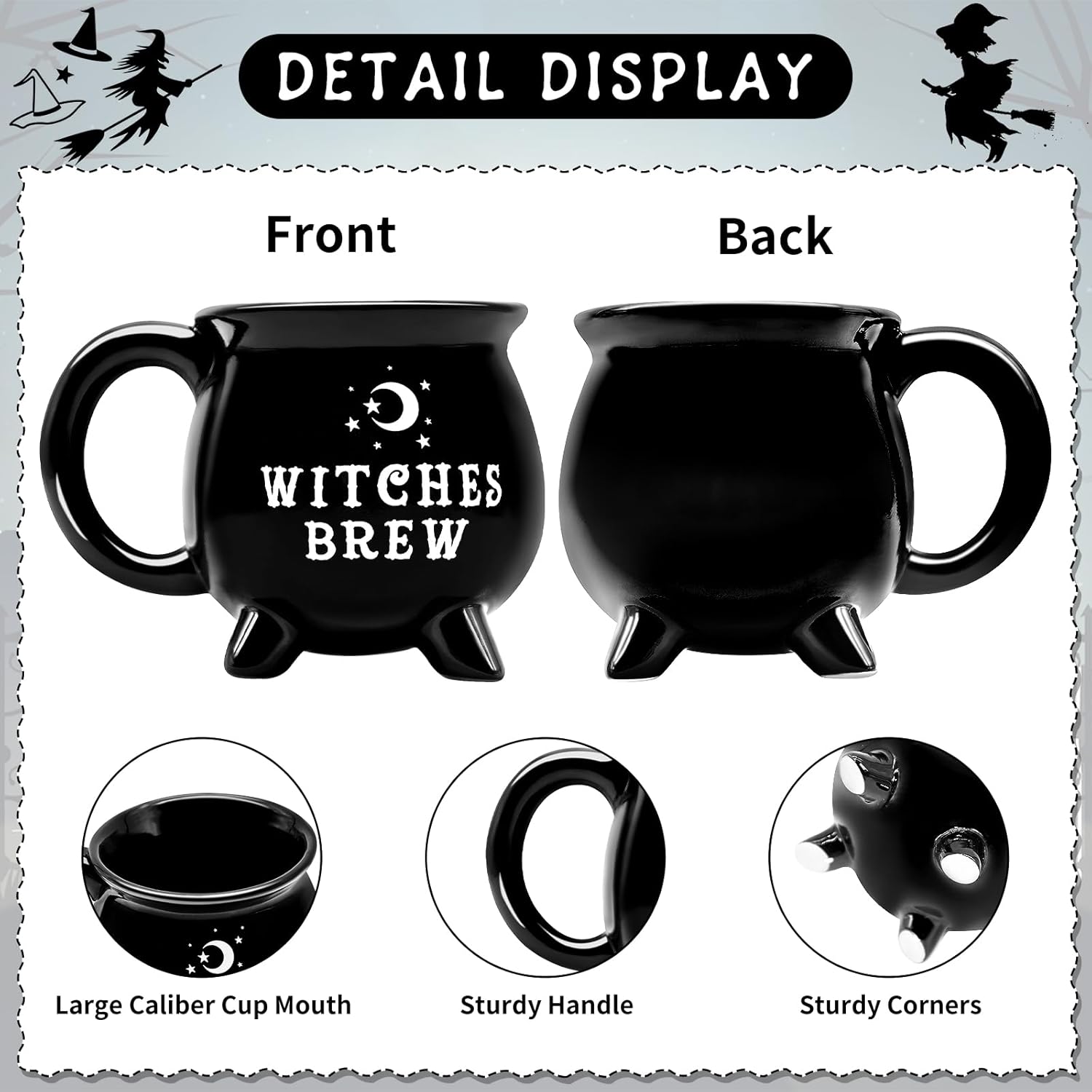 Witches Brew Cauldron Stoneware Mug