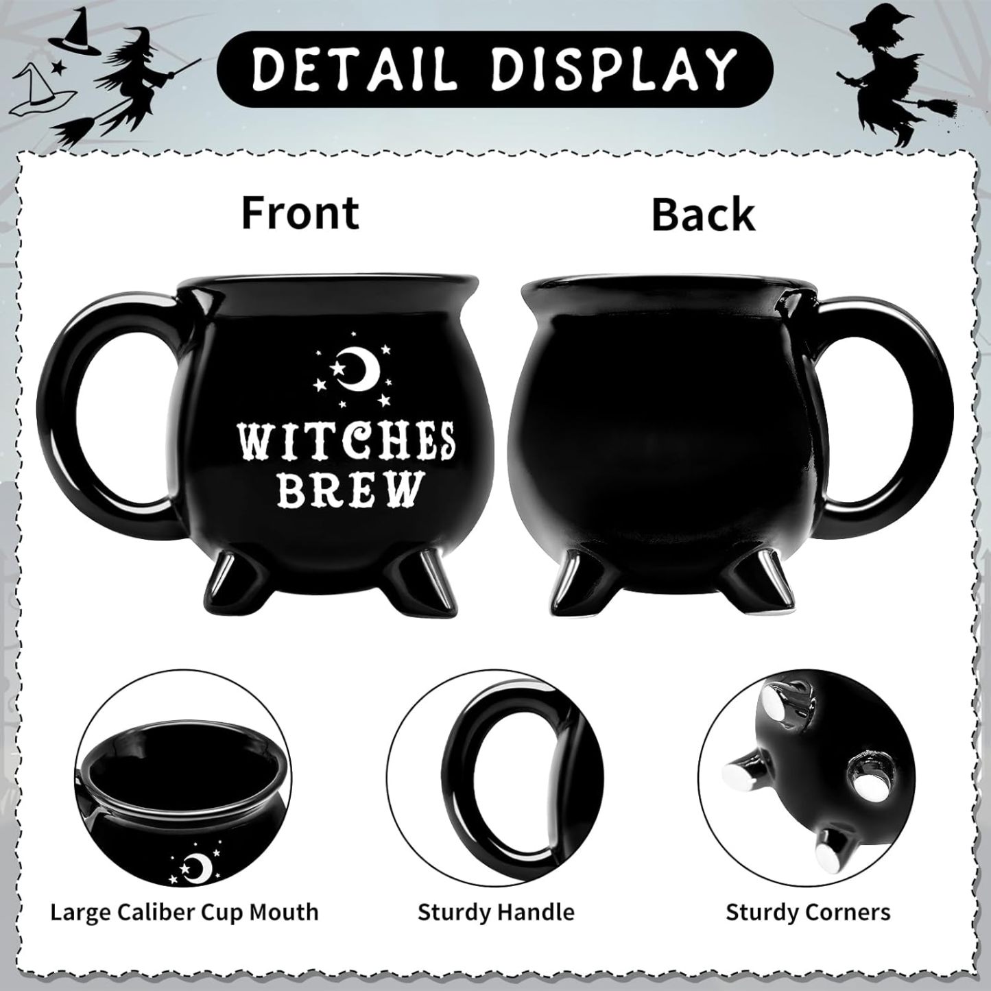 Witches Brew Cauldron Stoneware Mug
