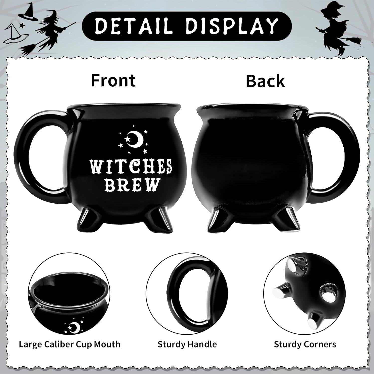 Witches Brew Cauldron Stoneware Mug