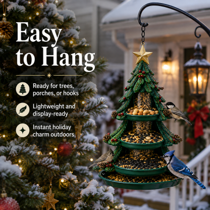 ⛄  Christmas Bird Feeder Collection –✨ Festive Hanging Garden Feeders for Wild Birds