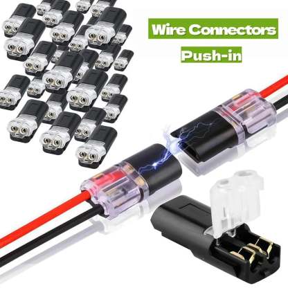 Double-Wire Plug-in Connector Led Light Strip Connectors 2 Pin