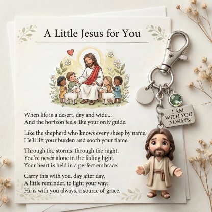 🌟2026 New Sales Only $17.99🎉🔥"A Little Jesus for You" - Comforting Pocket Reminder Keychain & Poem Card Gift Set 🌟🙏