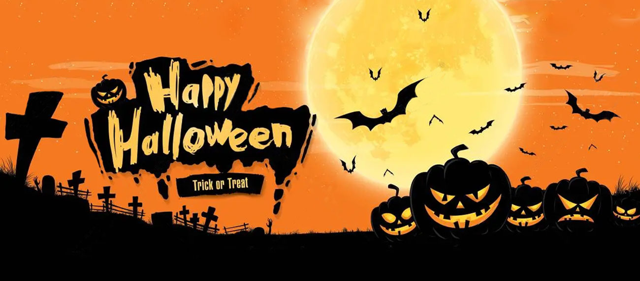 7' x 16' Happy Halloween Lanterns Garage Door Mural