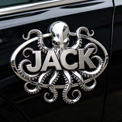 Personalized octopus car logo decoration