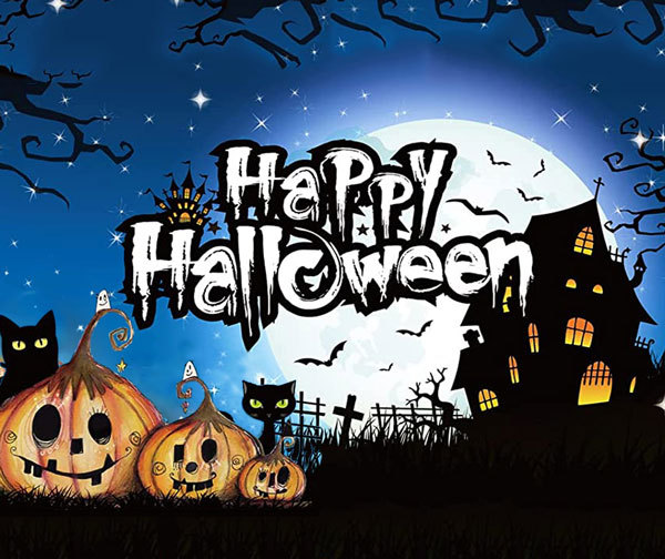 (This style has a US warehouse and can be delivered in 3-5 days)7' x 16'  Scray O Lantern Three Scary Pumpkins Garage Door Mural