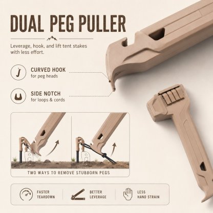 Tactical Multi-Functional Tent Hammer