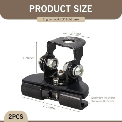 2PCS Heavy Duty Adjustable LED Light Bar Brackets