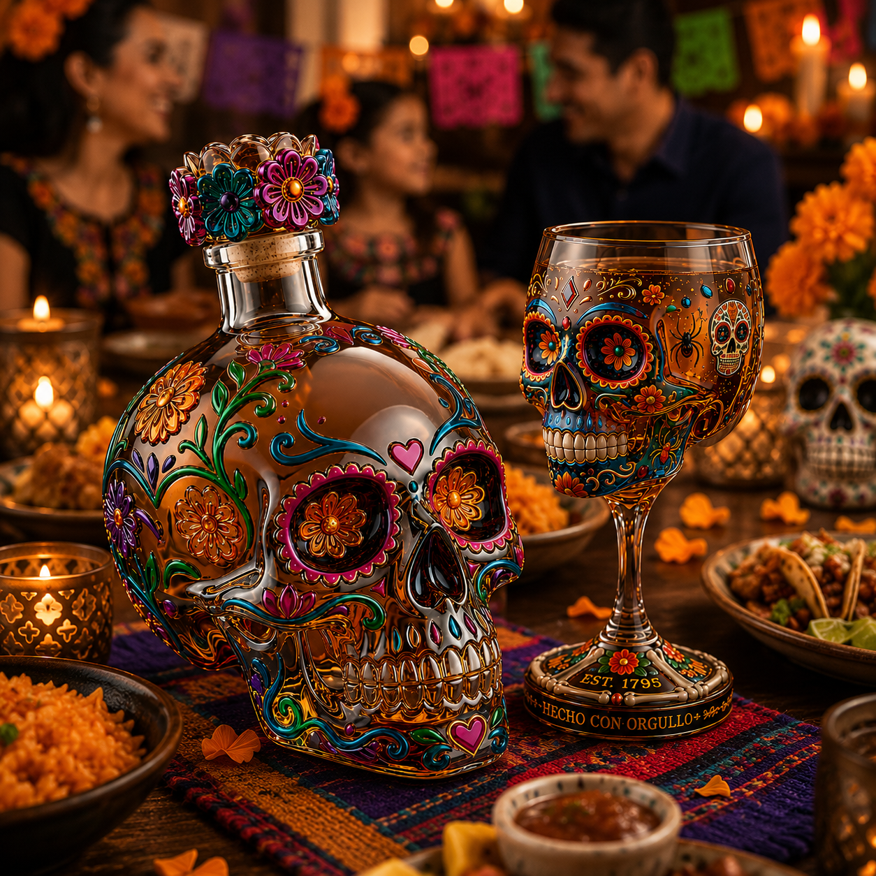 💀 Day of the Dead Skull Decanter Set™ – FREE Matching Goblet While Supplies Last