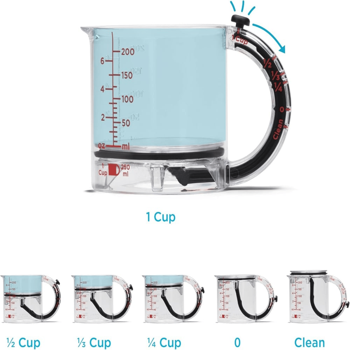 ✨4-in-1 Adjustable Measuring Cup