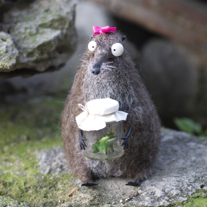 🔥Hot Sale 49% OFF🌟🐭👀Handmade Wool Felt Big-Eyed Panicked Weirdo — Quirky Plush Pal🧶