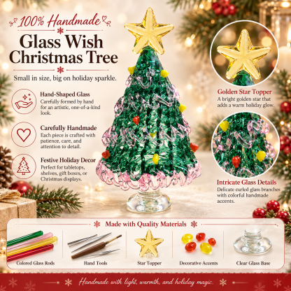 🎄100% Handmade Glass Wish Christmas Tree  - The Best Christmas Gift