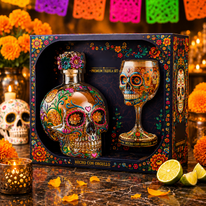 💀 Day of the Dead Skull Decanter Set™ – FREE Matching Goblet While Supplies Last