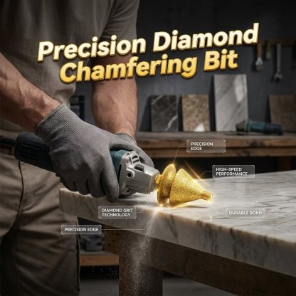 🔩⚙️ Diamond Chamfer & Hole Enlarger Bit | 4-in-1 Tile & Marble Tool for Angle Grinders