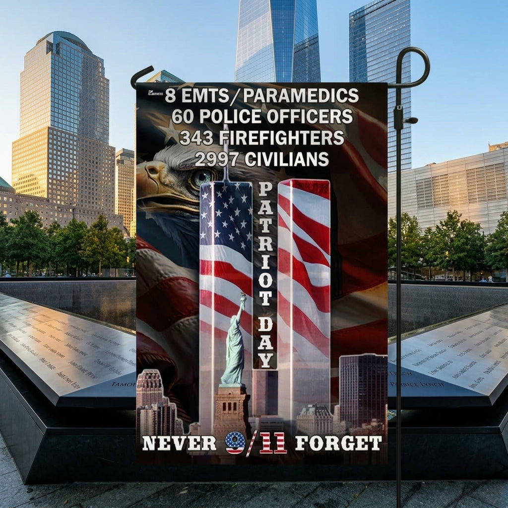 Never Forget Patriot Day Eagle American Flag