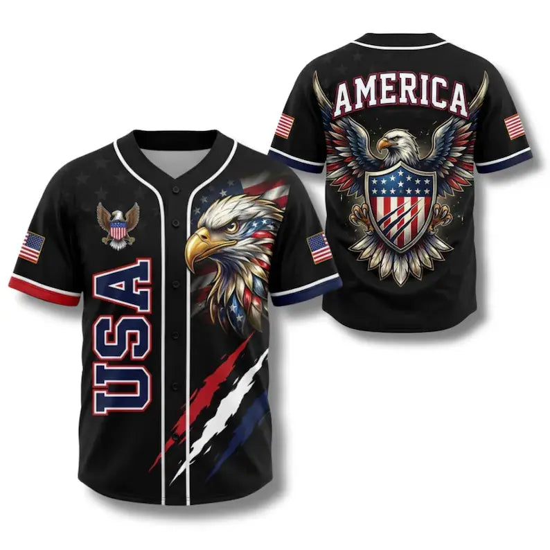 🦅Anniversary All-Over Print Patriotic Baseball Jersey
