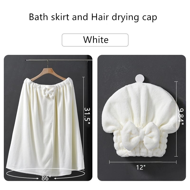 Plus Size Adjustable Oversized Wrap Bathrobe Set