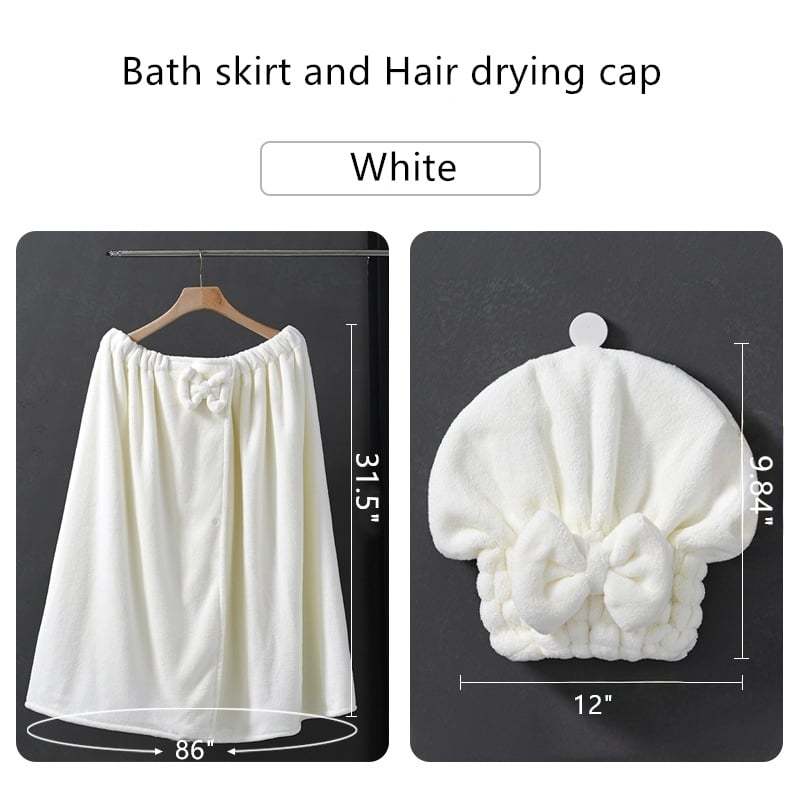 Plus Size Adjustable Oversized Wrap Bathrobe Set