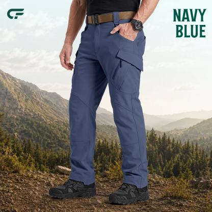 Men's 9-Pocket Straight Fit Tactical Waterproof Pants