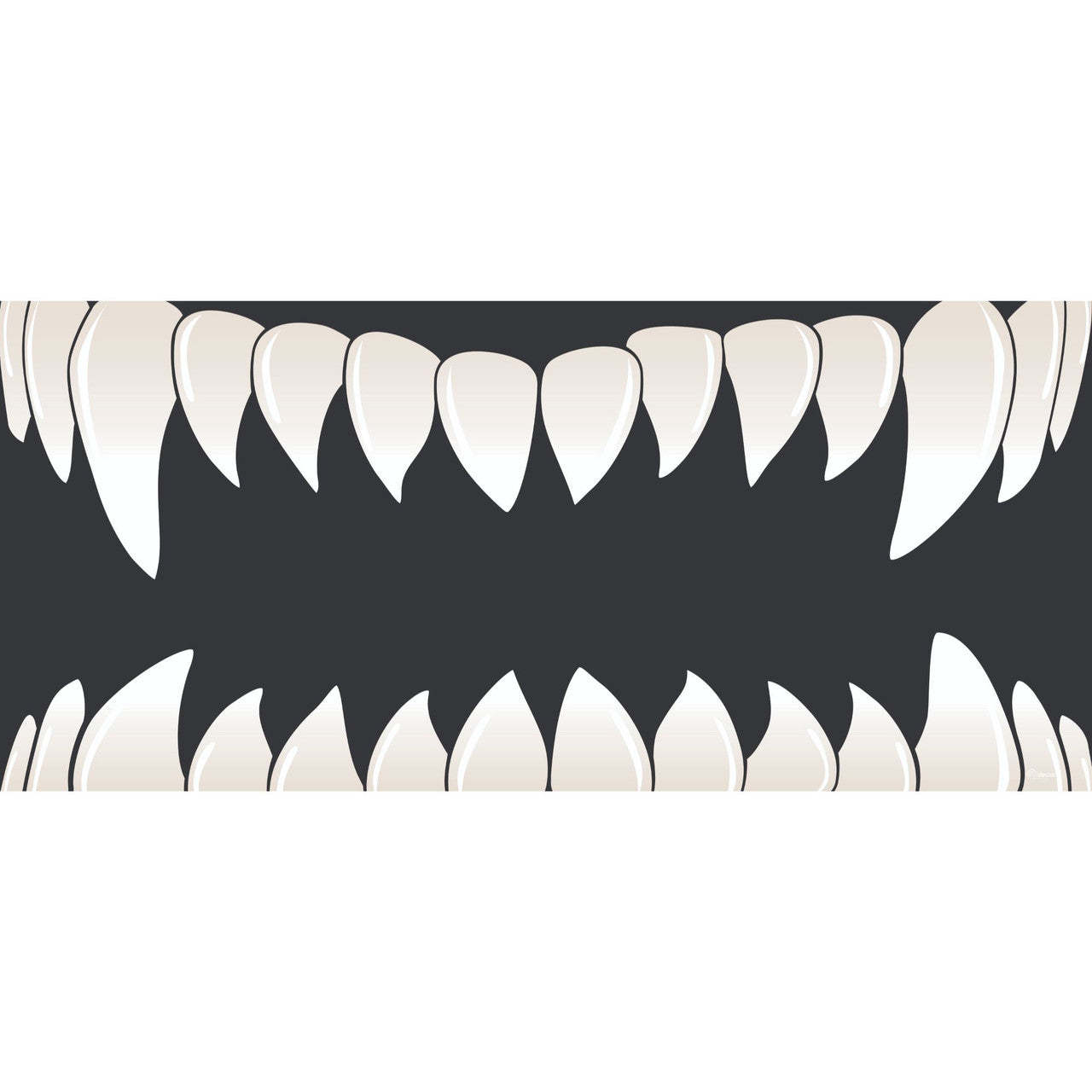 7' x 16' Cream White and Black Double Car Halloween Garage Door Banner
