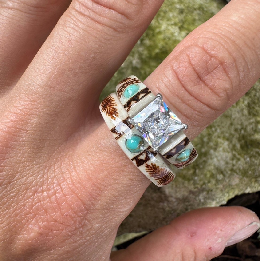 🔥LAST DAY 49% OFF-💍Hand Carved Antler Ring 🌏Made From Natural Shed 