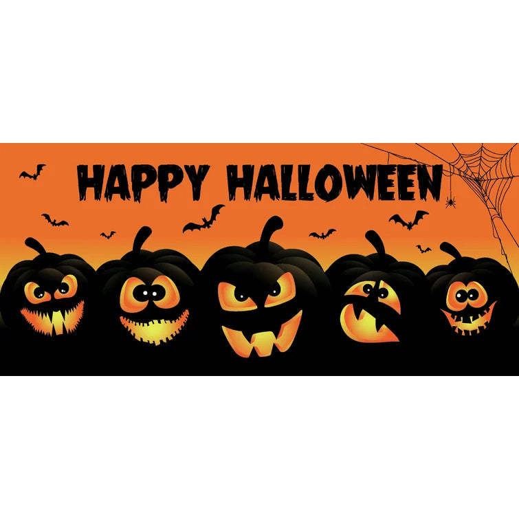 7' x 8' Happy Halloween Lanterns Garage Door Mural