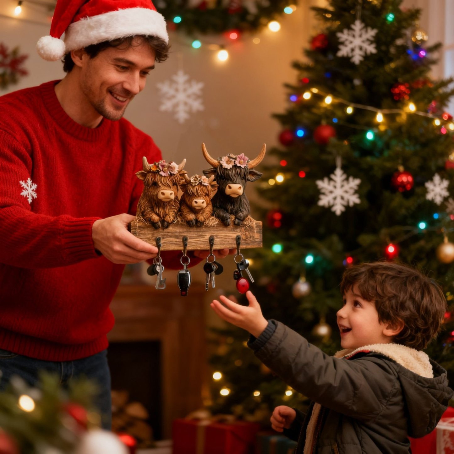 🔥Time-Limited SALE 49% OFF - 2D Rustic Highland Cow Wooden Ornament 🐮