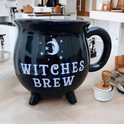 Witches Brew Cauldron Stoneware Mug