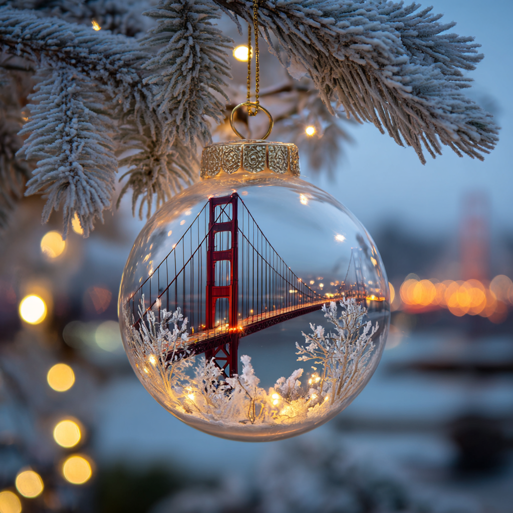 American Landmark Christmas Ornaments