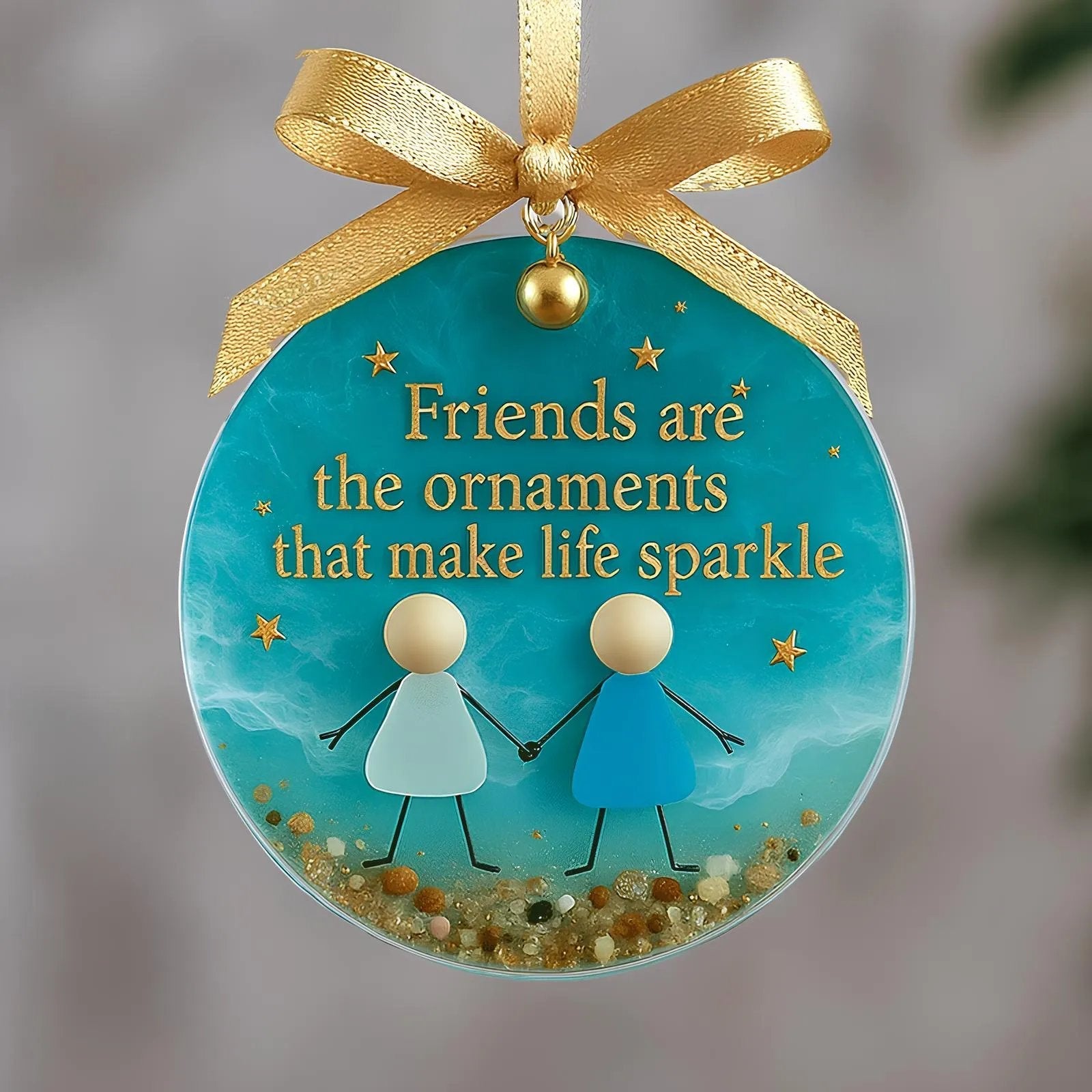⏰Friendship Sea Glass Christmas Ornament🌊✨Shaped by Nature & Crafted by Hand💝