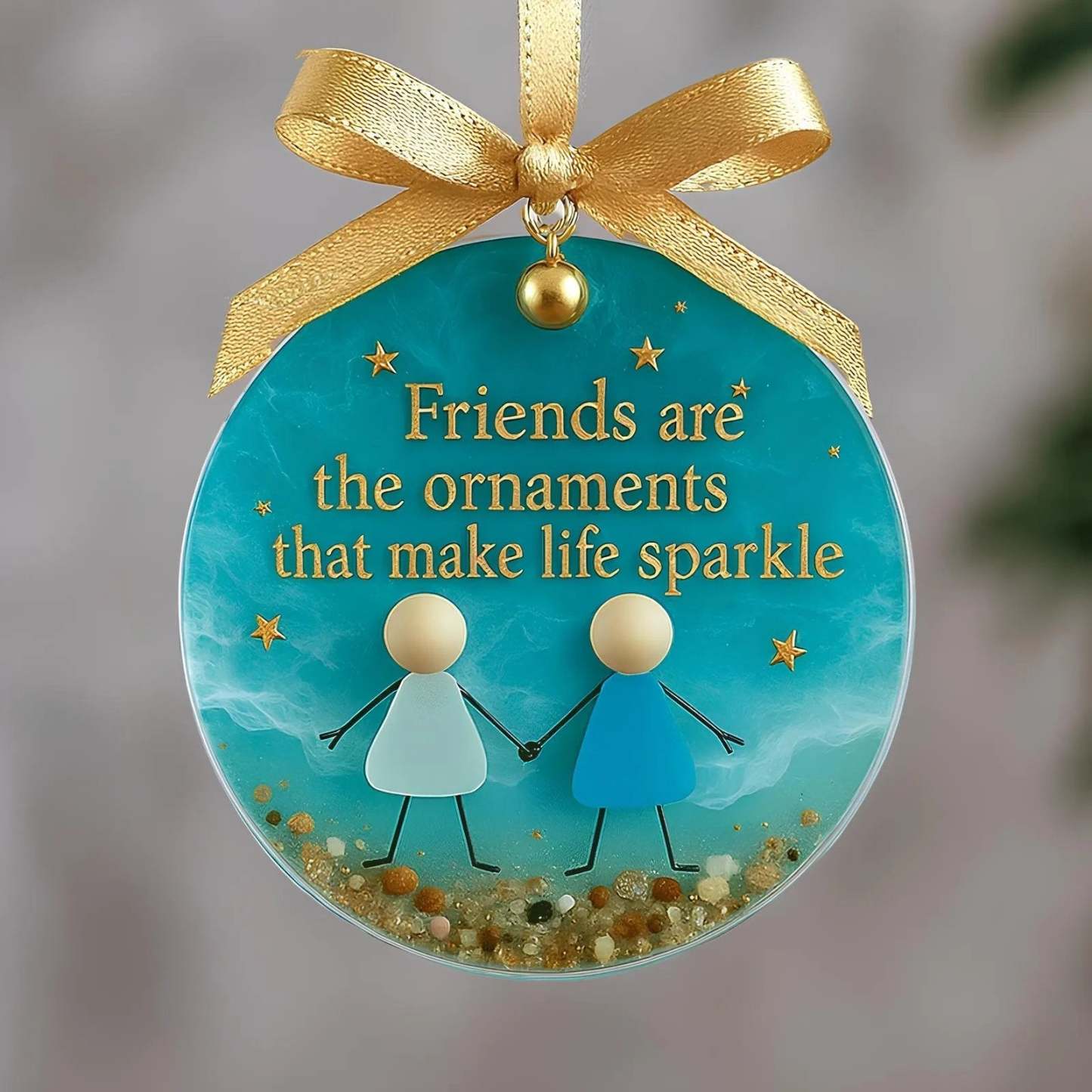 ⏰Friendship Sea Glass Christmas Ornament🌊✨Shaped by Nature & Crafted by Hand💝