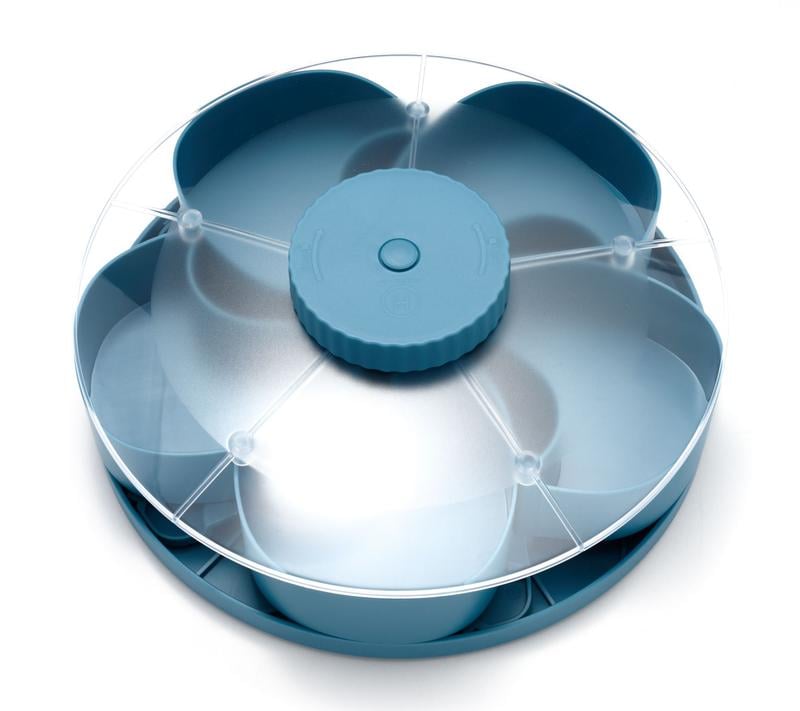 Divided Serving Tray That Spins – Perfect for Snacks, Dips & Party Appetizers