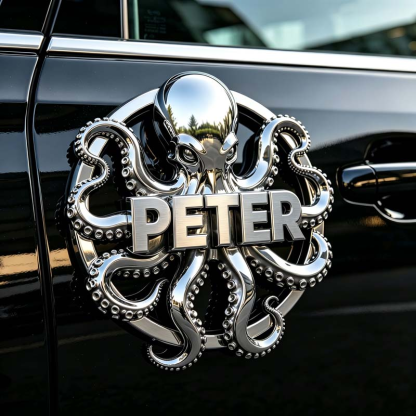 Personalized octopus car logo decoration