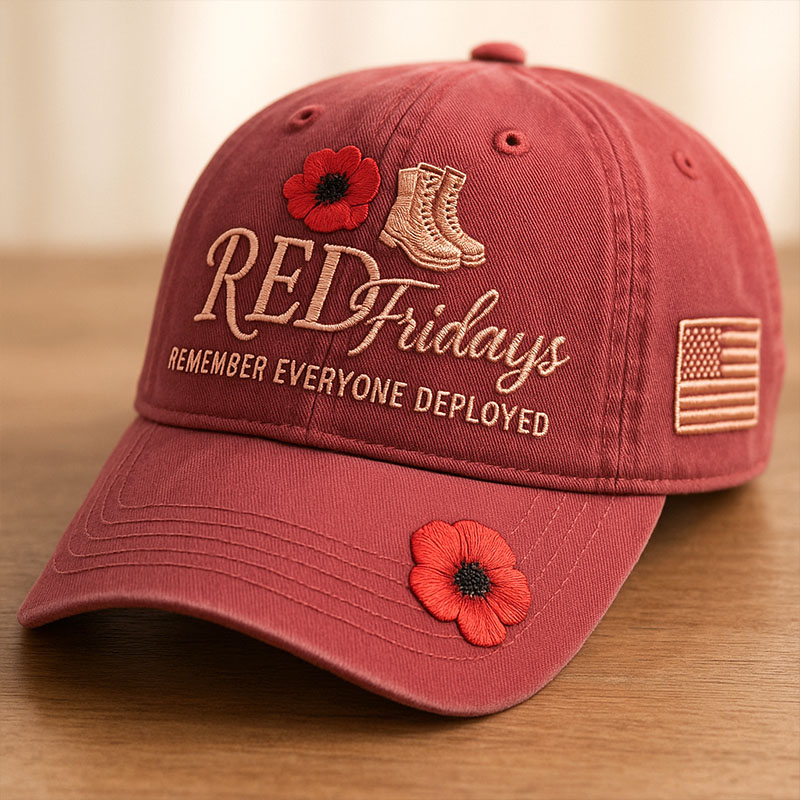 Red Friday Printed Casual Hat