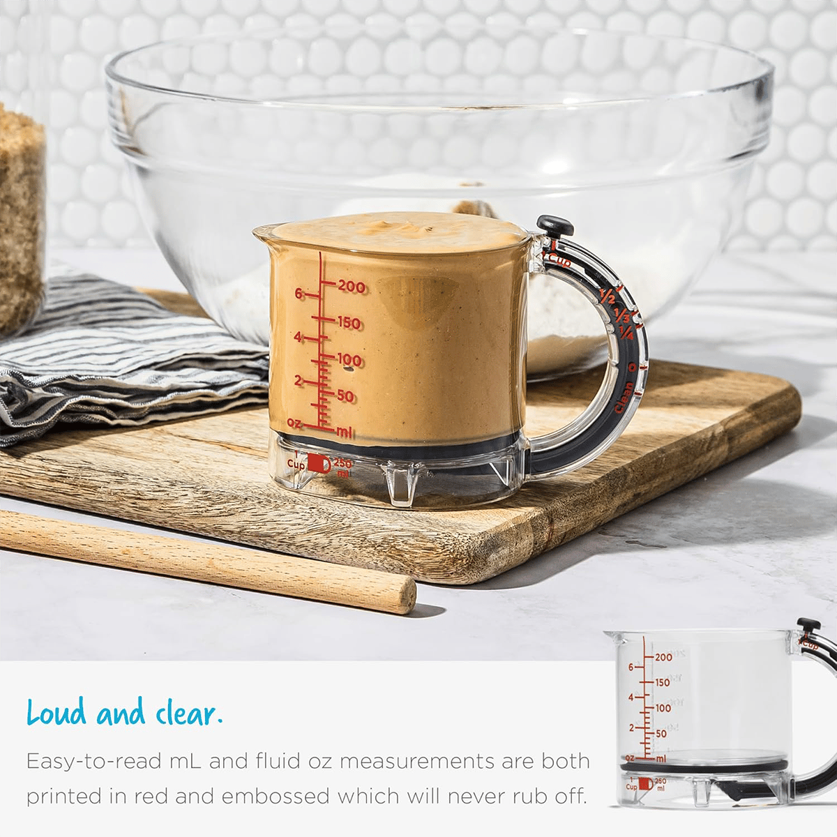 ✨4-in-1 Adjustable Measuring Cup